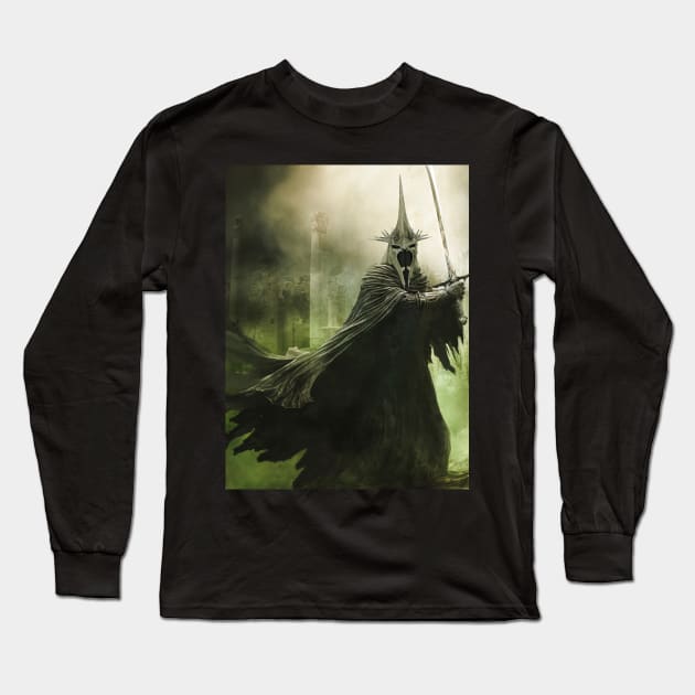 Witch-king of Angmar-The Lord of the Nazgûl Long Sleeve T-Shirt by mustaphadesign